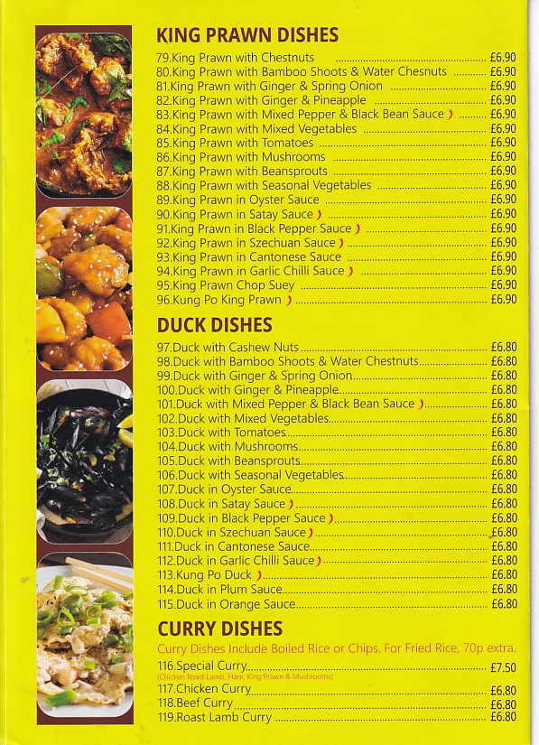 Lucky star chinese cantonese menu bridgend