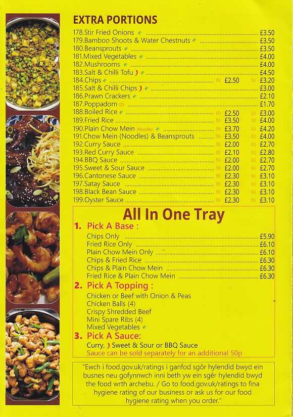 Lucky star chinese cantonese menu bridgend