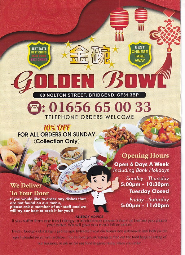 Golden Bowl chinese takeaway Bridgend